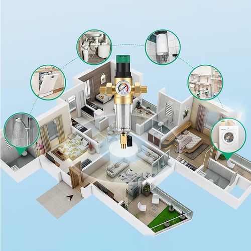REDUKTOR CIŚNIENIA WODY 1 CALA 3/4 MANOMETR+FILTR DŁUGI Z ZAWOREM 3Ccc na Arena.pl