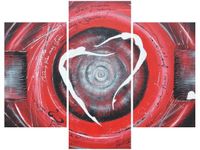 OBRAZ LOVERS DANCING TANIEC KOCHANKÓW ABSTRAKCJA CZERWIENI