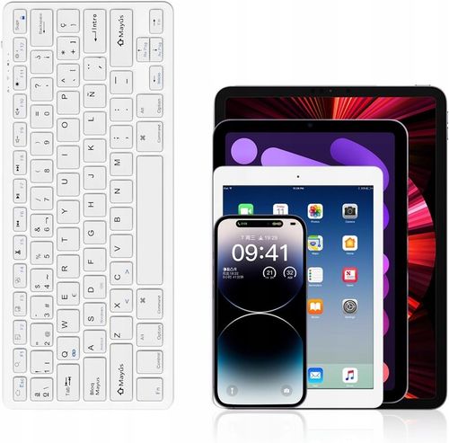 KLAWIATURA BEZPRZEWODOWA UNIWERSALNA BLUETOOTH USB-C PRZENOŚNA TABLET TV PC na Arena.pl