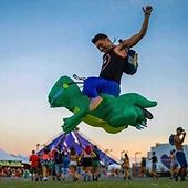 Nadmuchiwany kostium d dorosłych unisex T-rex Dino