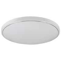 Okrągła LAMPA sufitowa BRUCE 2118 Rabalux metalowy plafon LED RGB 60W 3000K - 6000K z pilotem chrom