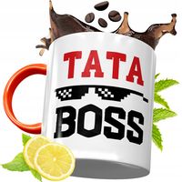 Kubek Pomarańczowy Dla Taty Dzień Taty Prezent Z Nadrukiem Ze Zdjęciem