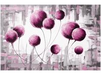 60CM 40CM OBRAZ ŚCIENNY ABSTRAKCYJNE DMUCHAWCE FUKSJI DRUK PŁÓTNO RAMA