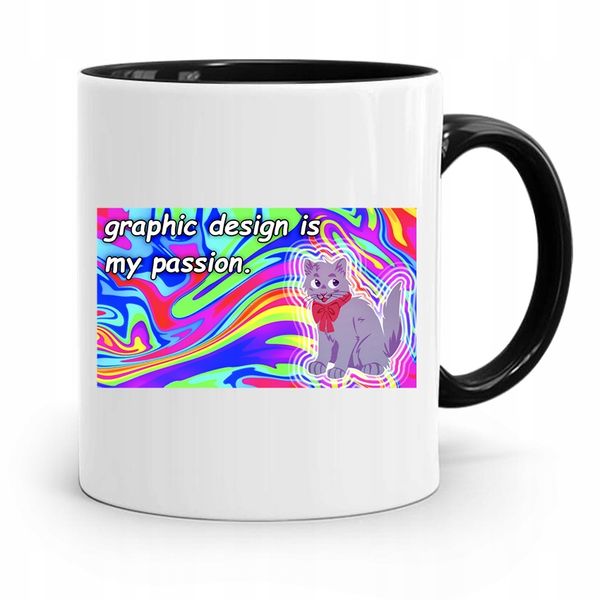 Kubek Czarny Dla Grafika Graphic Is My Passion Z Nadrukiem Ze Zdjęciem zdjęcie 1