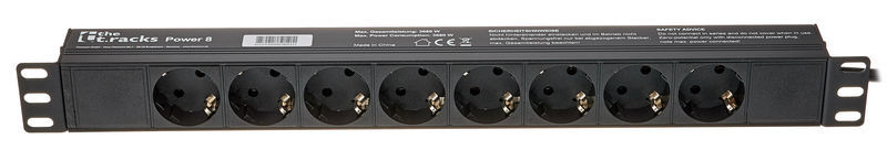 Listwa Zasilająca the t.racks Power 8 RACK 1U 8 gniazd 2m włącznik zdjęcie 3