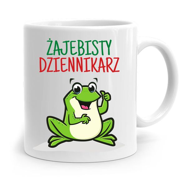 Kubek Dziennikarza Reportera Żajebisty Dziennikarz Z Nadrukiem Ze Zdjęciem zdjęcie 1