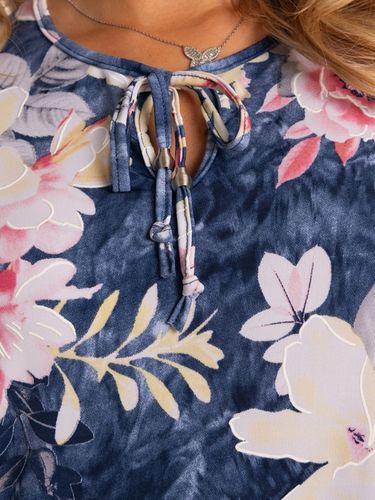 Elegancka Elastyczna Luźna BLUZKA PLUS SIZE Piękny Wzór na Arena.pl