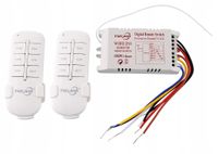 WŁĄCZNIK RADIOWY 230V ZDALNE STEROWANIE 4x1000W 2 PILOTY