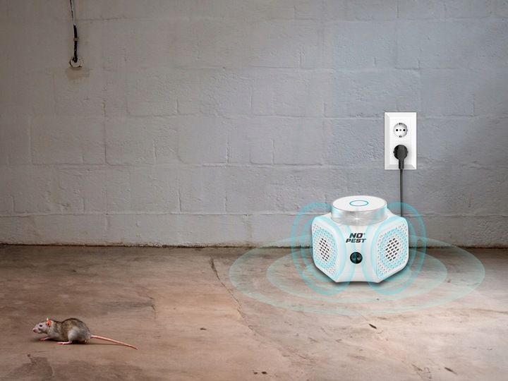 ULTRADŹWIĘKOWY ODSTRASZACZ KUN SZCZURÓW MYSZY GRYZONI NO PEST QUATTRO PRO zdjęcie 3