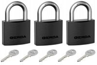 GERDA IRON LINE 3 KŁÓDKI SYSTEM JEDNEGO KLUCZA 40