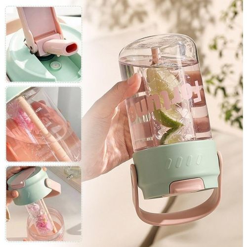 Butelka na wodę z koszyczkiem i słomką 800 ML Believe BD34 na Arena.pl