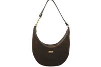 Stylowa torebka z zamszowym wykończeniem - Brązowa ciemna