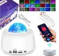 LAMPA PROJEKTOR Gwiazd Liwarace Smart WiFi Pilot do Sypialni 10 Trybów