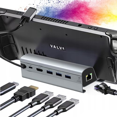 WIELOFUNKCYJNA STACJA DOKUJĄCA + 3*PORTY USB A 3.0 + PORT TYPE-C na Arena.pl