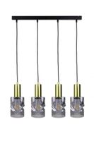 Lampa wisząca 4xE27 CROSS BLACK/GOLD