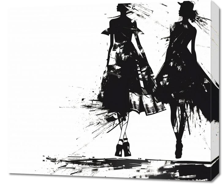 Obraz 70x60cm Atramentowy Przerys zdjęcie 1