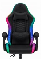 FOTEL GAMINGOWY Biurowy Obrotowy Hell's Chair HC- 1000 Black LED RGB