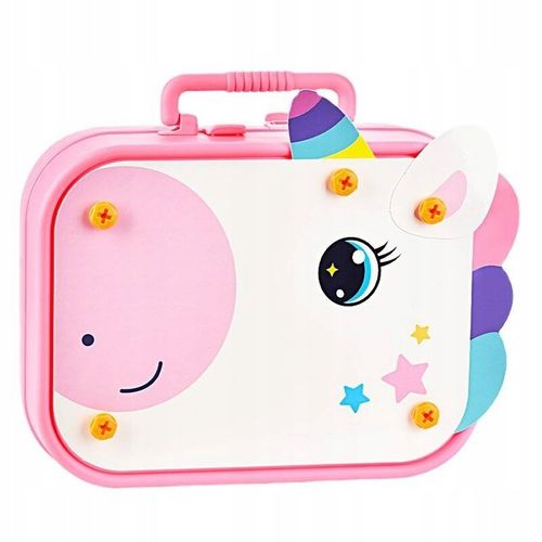 Klocki KONSTRUKCYJNE JEDNOROŻEC do skręcania 3D w walizce dla dzieci na Arena.pl