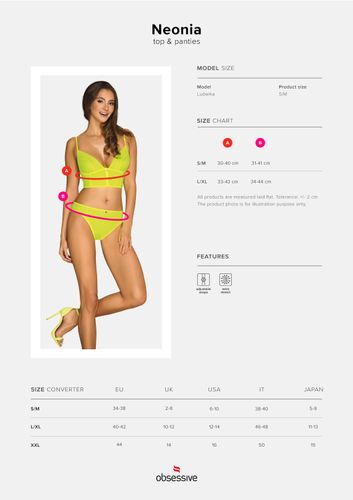 neonia top i figi żółty  s/m na Arena.pl