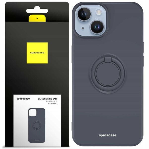 Spacecase Silicone Ring Iphone 14 Black zdjęcie 1
