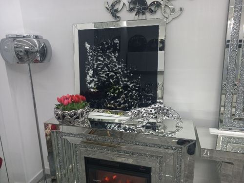 Lustrzany obraz z kryształkami Glamour Puma 80x80 na Arena.pl