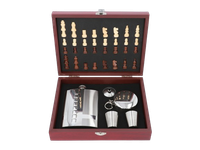 Zestaw Szachy + Piersiówka + Kubeczek Teleskopowy + Lejek + Kieliszki