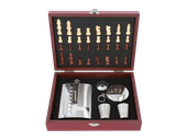 Zestaw Szachy + Piersiówka + Kubeczek Teleskopowy + Lejek + Kieliszki