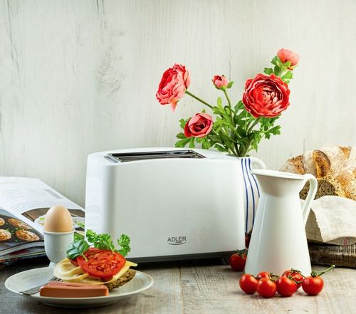 Toster Adler AD 3216 biały 1000 W lampka ruszt na Arena.pl