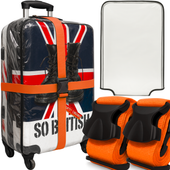 POKROWIEC OCHRONNY NA ŚREDNIĄ WALIZKĘ 2X PAS ZABEZPIECZAJĄCY WALIZKI BAGAŻU