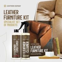 leather expert furniture kit 2x250ml - zestaw do czyszczenia i pielęgnacji