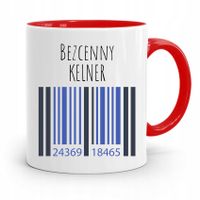 Dla Kelnera Kubek Czerwony Bezcenny Kelner Prezent Z Nadrukiem Ze Zdjęciem