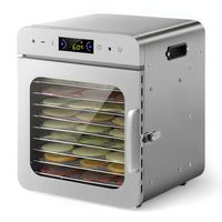 Dehydrator do suszenia owoców ze stali nierdzewnej RESTEQ 400 W 10 półek
