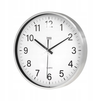 ZEGAR ŚCIENNY TEESA SILVER SREBRNY 30CM + BATERIA