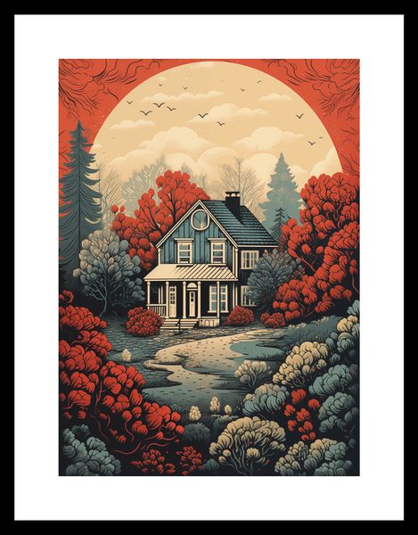 Plakat 20,5x28,4cm Idylla Rustykalna zdjęcie 3