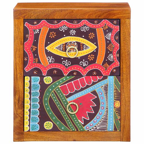 Szafka Nocna 2 pcs Brązowy 35 x 30 x 40 cm lite drewno akacjowe na Arena.pl