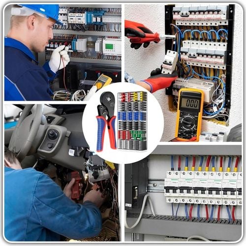 ZACISKARKA PRASKA TULEJEK KABLI CZWOROKĄTNA 0,08 - 16mm + 1200 TULEJKI na Arena.pl