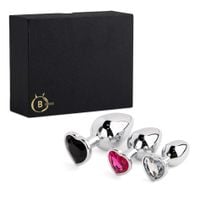 Jewellery - Silver Heart Plug - Set