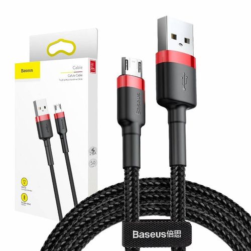 kabel usb do micro usb baseus cafule 2.4a 1m (czerwono-czarny) na Arena.pl