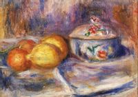 Fruit and Bonbonnière, Pierre-Auguste Renoir - plakat 80x60 cm
