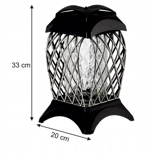 Znicz Srebro Na Grób Cmentarz Ażurowy Na Wszystkich Świętych Lampion 33 cm na Arena.pl