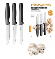 FISKARS FF KOMPLET 3 NOŻY STALOWYCH DO POMIDORÓW Z ZĄBKAMI SET OSTRE