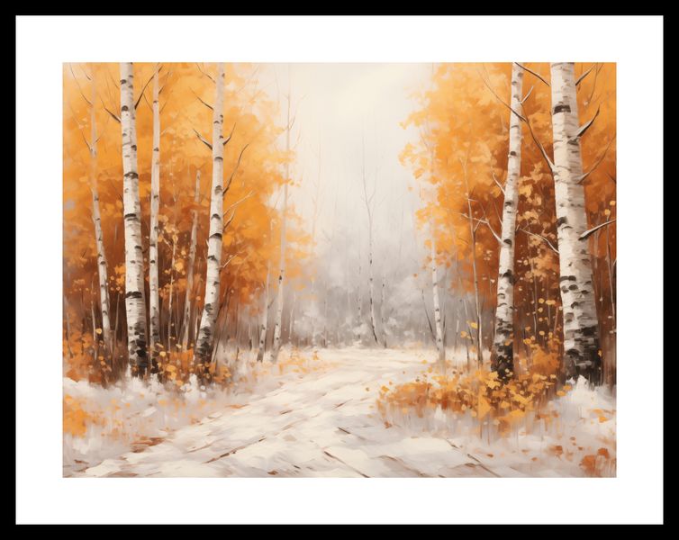 Plakat 40x30cm Jesienne Brzozy zdjęcie 3