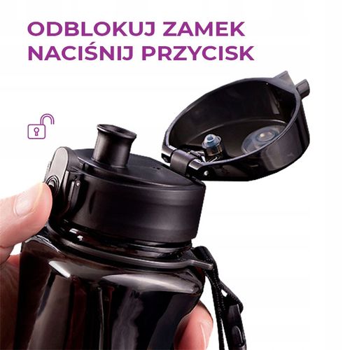 BUTELKA SHAKER DO BIAŁKA, DO ODŻYWEK 550ML BIDON NA WODĘ Z TRITANU CZARNY na Arena.pl
