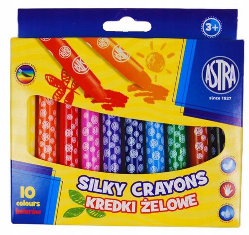 Kredki Żelowe Wykręcane Silky Astra - 10 Kolorów na Arena.pl