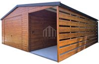 Garaż blaszany 4x6m + wiata - brama - drzwi - okno - rynny  SO119