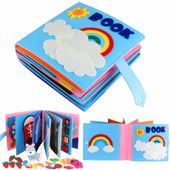 Książka Filcu Książeczka edukacyjna Sensoryczna Montessori 3D