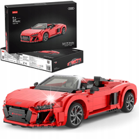 KLOCKI Konstrukcyjne SAMOCHODY Sportowe Auto AUDI R8 Zestaw 1440 El. 1:14