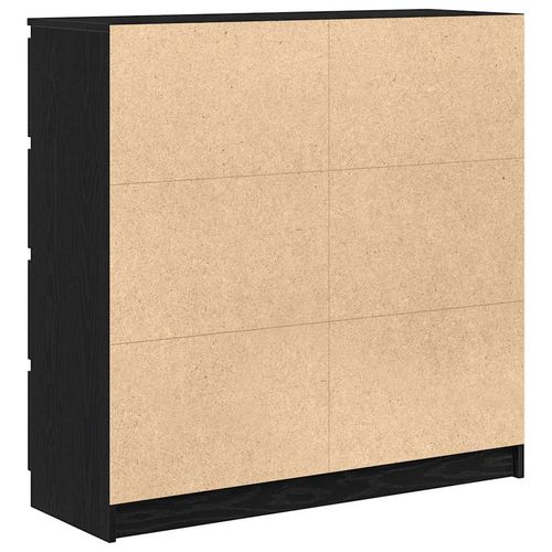 Komoda Czarny Dąb 100x35x99 cm Drewno klejone na Arena.pl