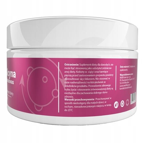 GLICYNA aminokwas w proszku DOBRY SEN, PAMIĘĆ, DETOX - 250 g na Arena.pl