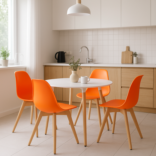 Krzesło KITO pomarańcz / nogi naturalne x 4 na Arena.pl